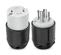 Nilight 30Amp L14-30P L14-30R Male Female Locking Plug and Connector Generator Twist Lock Plug Adapter 125/250V ETL Listed Industrial Grade Heavy Duty for RV Camper Caravan Trailer, 2 Years Warranty