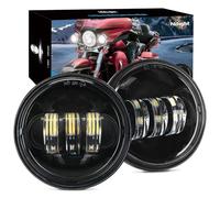 Nilight 5-3, 4 5.75 Inch Motorcycles LED Headlight Compatible with Harley Davidson Sportster Iron 883 Dyna Street Bob Super Wide Glide Low Rider Night Rod Train Softail, Chrome