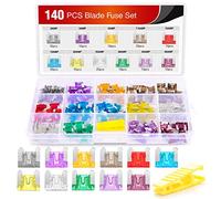 Nilight - 50014R 140pcs Low Profile Mini Blade Fuse Assortment, 2A 3A 5A 7.5A 10A 15A 20A 25A 30A 35A 40A Mini Blade Fuses for Car Boat Truck SUV Automotive
