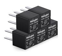 Nilight 5PCS Automotive General Purpose Relay for Polaris RZR 570 900 1000 SxS Slingshot Ranger Sportsman 4Pin SPNO 20A Micro Cooling Fan Sealed Relay Plug & Play Direct Replacement, 2 Year Warranty