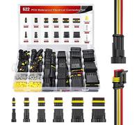 Nilight 622PCS 1 2 3 4 5 6 Pin Electrical Connector Plug Male Female Terminal Wire Connector Waterproof Quick Connect Set for Car Truck Motorcycle Marine Boat 43 Sets, 2 Years Warranty