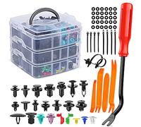 Nilight 725Pcs Car Push Retainer Clips & Auto Fasteners Assortment -23 Most Popular Sizes Nylon Bumper Fender Rivets with 10 Cable Ties and Fasteners Remover for Toyota GM Ford Honda Chevy
