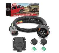 Nilight 7Pin Trailer Wiring Harness Kit 55243 Vehicle Side 7 Way RV Blade USCAR Plug Compatible with 1999 2000 2001 Ford F250 F350 F450 F550 Super Duty F-250 F-350 F-450 F-550 Tow Hitch Harness