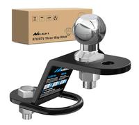 Nilight ATV/UTV Three-Way Hitch with 2 Inch Ball, 3500lbs, Black, 3 Mounting Options, 2 Years Warranty