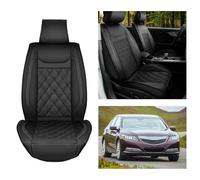 Nilight Car Seat Covers Waterproof Breathable Faux Leather Cushions Anti-Slip Universal Seat Covers for Hyundai Honda Accord Kia Civic Corolla Camry CR-V RAV4 SUV Truck (2 PCS Front Seat, Black)