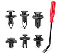 Nilight CL-30-A 120PCS Car Retainer Clips & Fastener Remover 6.3mm 8mm 9mm 10mm Expansion Screws Replacement Kit Bumper Push Rivet Clips for GM Ford Toyota Honda Chrysler,2 Years Warranty, BLACK, RED
