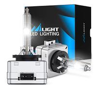 Nilight D1S HID Xenon Headlight Bulbs, D1S Bulb 6000K High Low Beam Xenon Headlights Replacement for 12V Cars, 2-Pack