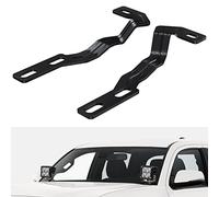 Nilight Ditch Light Brackets Hood Mount Brackets for Auxiliary Offroad LED Pod Light Work Light on 2nd Gen Toyota Tacoma 2005-2015,2 Years Warranty,Black