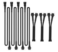 Nilight Extension Cable for Motorcycle LED Strip Lights 4PCS 2 Feet Extension Cords 3PCS 2 Way Y Splitter 4PIN Extension Cord for Motorcycle Underglow Neon Accent Light Strips, 2 Years Warranty