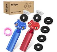 Nilight Glad Hands Set with 4Pcs Seal Taps Heavy Duty Brake Aluminum Air Hose Coupling Connectors Glad Hand for Semi Truck Trailer RVs, 2 Years Warranty