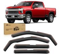Nilight in Channel Rain Guards for Chevy Silverado/Sierra 2500HD/3500HD 2020 2021 2022 2023 2024 Crew Cab Original Window Deflectors,Vent Window Visors-4PCS