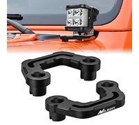Nilight Jeep Wrangler JL/JLU & Gladiator JT A-Pillar Auxiliary LED Pod Light Mounting Brackets, Aluminium, Black, Hood Mount, 2 Years Warranty