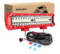 Nilight LED Light Bar 12 Inch Triple Row Spot Flood Combo Lights with Wiring Harness Kit for Fog Light Driving Light Work Light on Off-Road Truck SUV ATV UTV