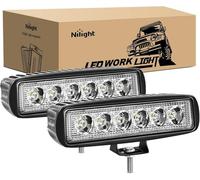 Nilight Led Light Bar,2PCS 18w 6.5inch Spot Driving Fog Light Off Road Lights Boat Lights driving lights Led Work Light Lamp Off-Road Truck Car ATV SUV Cabin Boat