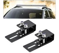 Nilight LED Light Bar Bracket Non-Slip Light Clip Mounting Brackets for SUV, Off-Road, Vehicles with Luggage Racks，2 Years Warranty,Black