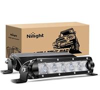 Nilight Led Light Bar Super Slim 2Pcs 7 Inch 30W Flood Driving Fog Light 3600LM Off Road Lights Light Pods for Trucks Pickup SUV ATV UTV Boat 4x4 Van Camper- 2 Style Mounting