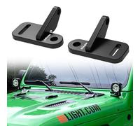 Nilight Light Mounting Bracket Hood Cowl Mount Brackets for Front A-Pillar Auxiliary Offroad LED Work Pods Lights on Jeep Wrangler JL JLU Gladiator JT 2018 2019 2020 2021 2022 2023 2024 2025, Black