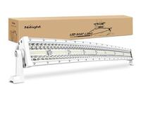 Nilight Marine LED Light Bar Navigation Lights 33 Inch Curved White Spot Flood Combo Ponton Boat Deck Dock Lights for Night Fishing T-top Stern Yacht Sailboat Trucks Tractors