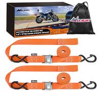 Nilight Motorcycle Tie Down Straps 1.5”×8’ Heavy Duty Cambuckle with Soft Loops Safety S-Hooks 3084Lbs Break Strength for Securing Dirtbikes ATV UTV