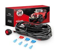 Nilight - NI -WA 06 LED Light Bar Wiring Harness Kit - 2 Leads 12V On Off Switch Power Relay Blade Fuse for Off Road Lights LED Work Light, 2 Years Warranty