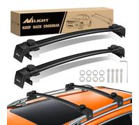 Nilight Roof Rack Cross Bars Fit for Jeep Compass MP 2017 2018 2019 2020 2021 with Raised & Flush Rails Fixed Point,Adjustable Aluminum Car Crossbars for Cargo Carrier Luggage Box Kayak Tent Snowboard
