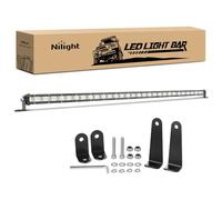 Nilight Single Row LED Light Bar Ultra-Slim Spot Flood Combo Light Bar 31 Inch 90W Fog Light Driving Light Work Light Roof Bumper Light for Offroad 4x4 Trucks Polaris SUV ATV UTV