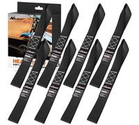 Nilight Soft Loop 1.7”×17" Motorcycle Tie Down Straps Heavy Duty 12000Lbs Max Break Strength for Securing ATV UTV Kayak Moving Cargo (8PK-Black)
