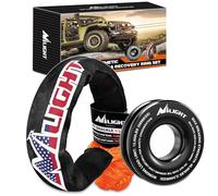 Nilight Synthetic Soft Shackle & Recovery Ring Kit 1/2inch x 24inch Soft Shackle (56,000 LBS Breaking Strength) with Snatch Ring (46,000 LBS WLL) for 4x4 Truck SUV ATV Off Road, 2 Years Warranty