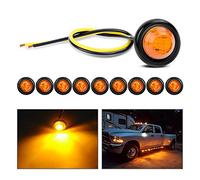 Nilight TL-03 10 PCS 3, 4' Round Clearance LED Front Rear Side Indicator Bullet Marker Light for Truck RV Car Bus Trailer Van Caravan Boat, 12V, Amber