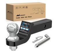 Nilight Trailer Hitch Ball Mount with 2-Inch Trailer Ball & 5/8" Hitch Pin Clip Fits 2-Inch Receiver 7500 lbs 2" Drop,2 Years Warranty