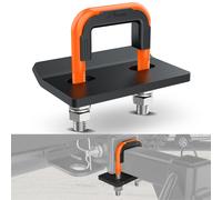 Nilight Trailer Hitch Tightener for 2 Inch Trailers Hitches Mount Anti Rattle Heavy Duty Steel with Rubber Cover Orange U Bolt Matte Black Plate