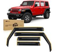 Nilight Window Visor Compatible with Jeep Wrangler JL/Jeep Gladiator 2018 2019 2020 2021 2022 2023 2024 Vent Window Visors, Rain Guards Acrylic-4pcs