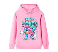 NILKOOZ 67 MEME Girls Hoodies Kids Six Seven Pullover Sweatshirt Tops for 2-13 Years（Pink-02-140cm）