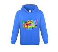NILKOOZ Unisex Kids Hoodies YouTube Gamer Cartoon Printed Hoody Pullover Sweatshirts Top(Blue-160cm)