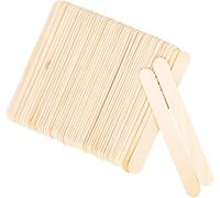 Nillkanth 100 Pcs Disposable Wooden Waxing Spatulas Wax Applicator Sticks for Hair Removal, Round Ended Suitable for Warm and Hot Waxes