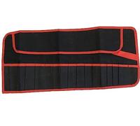 Nillkanth 16 Pocket Canvas Spanner Wrench Chisel Water Resistant Fully Stiched Edging Tool Roll Storage Wallet Bag Case Pouch Red & Black For Portable And Easy Grip