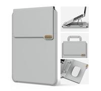 Nillkin 12-14'' Laptop Sleeve with 2 Angles Stand & Mouse Pad, Multi-Function Slim Lightweight Laptop Case with Handle, 360° Protection for MacBook/Samsung/HP/Surface/Chromebook/Dell 12-14'', Gray
