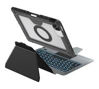 Nillkin 12.9 inch iPad pro case with Keyboard, Magic Keyboard for iPad Air 13 2024 and iPad Pro 12.9 (6th, 5th, 4th, 3rd Gen), Detachable Backlit Magnetic Keyboard Case, Slide Camera Cover, Black