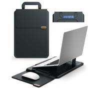 Nillkin 13-16'' Laptop Sleeve with 2 Angles Stand & Mouse Pad, Multi-Function Slim Lightweight Laptop Case with Handle, 360° Protection for MacBook/Samsung/HP/Surface/Chromebook/Dell 13-16'', Black