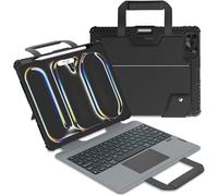 Nillkin Bumper Go Keyboard PU Leather Case Designed For Apple iPad Pro 13 2024, Pen Holder/Removable Keyboard/Shockproof/Kickstand/Rear Camera Slide Cover - Black
