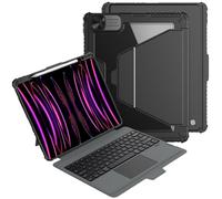 Nillkin Bumper Link Keyboard Backlit Version Case Designed For Apple iPad Pro 13 2024, Pen Holder/Shockproof/Stand/Trackpad/Removable keyboard / 7 Color Backlit - Black
