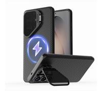 Nillkin Camshield Prop Magnetic Case for Samsung Galaxy S26 Ultra, Compatible with MagSafe Accessories, Transparent Camera Cover Stand Shockproof Bumper Slim Protective Case (Black)