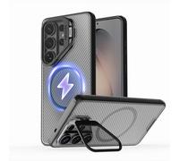 Nillkin Camshield Prop Magnetic Case for Samsung Galaxy S26 Ultra, Compatible with MagSafe Accessories, Transparent Camera Cover Stand Shockproof Bumper Slim Protective Case (Transparent Black)