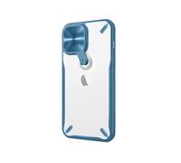 Nillkin Case for Apple iPhone 13 Pro Max (6.7 inch) Cyclops Metal Case with Soft TPU Edges & Translucent PC Hard Back Case - Blue