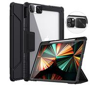 Nillkin Case for iPad Pro 12.9 2021/2020 (5th 4th Generation) with Pencil Holder &Sliding Camera Protection with Trifold Stand intelligent Automatic Wake/Sleep Function, Black