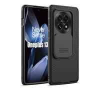 Nillkin Case with Camera Protection for OnePlus 13, Thin Non-Slip Mobile Phone Case, TPU + CP, Anti-Fingerprint, Scratch-Resistant, Shockproof, Black