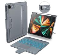 Nillkin Case with Keyboard for iPad Air 13 inch M3/M2 (2025/2024) iPad Pro 12.9 inch (6th, 5th, 4th, 3rd Generation) 180°Adjustatable Stand, Backlit Magic Keyboard with Trackpad, QWERTY Layout-Gray