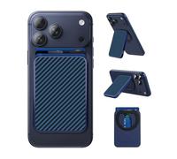 Nillkin FiberMate Kevlar Magnetic Phone Wallet Stand, Slim MagSafe Wallet Holder Holds Up to 3 Cards, Adjustable Kickstand for iPhone 17/16/15/14/13 Series, RFID Blocking, Minimal Everyday Carry, Blue