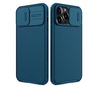 Nillkin for iPhone 13 Pro Max Case with Slide Camera Cover [Upgraded Camera Lens Protection][Hard PC+Soft TPU Bumper+Air Cushions]Slim Shockproof Protective Phone Case for iPhone 13 Pro Max 6.7", Blue