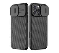 Nillkin for iPhone 16 Pro Case,Slim Stylish,Military-Grade Protection,Fingerprint-Proof, Drop-Proof,with Slider Lens Protection,Compatible with iPhone 16 Pro 6.3",Black
